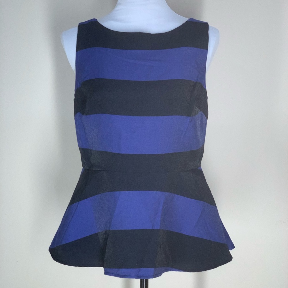 NWT Banana Republic Blue & Black Tank Blouse